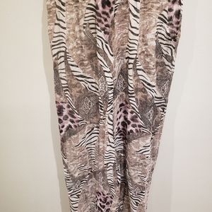 Sheer Multi Print Cover Up Joggers